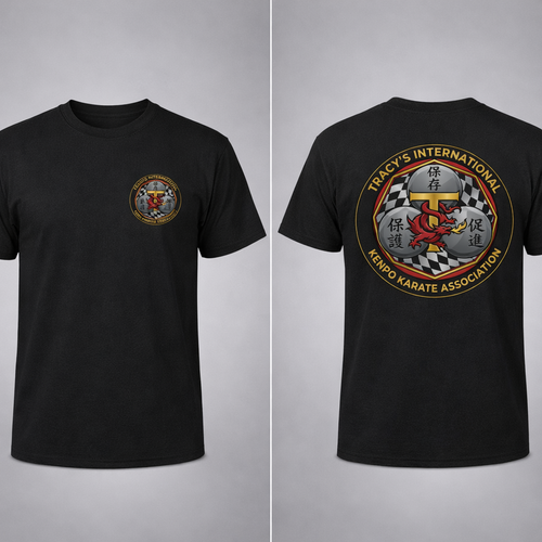 NEW DESIGN DESIGN TIKKA EMBLEM -Tracy's International Kenpo Karate Association T-Shirt
