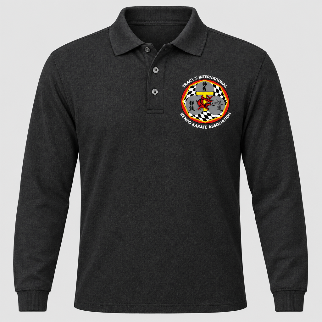 Gray Original TIKKA long-sleeve polo with the original emblem on the front chest.