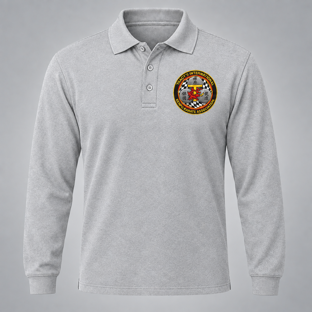 Silver TIKKA Modern long-sleeve polo with the Modern emblem on the front chest.