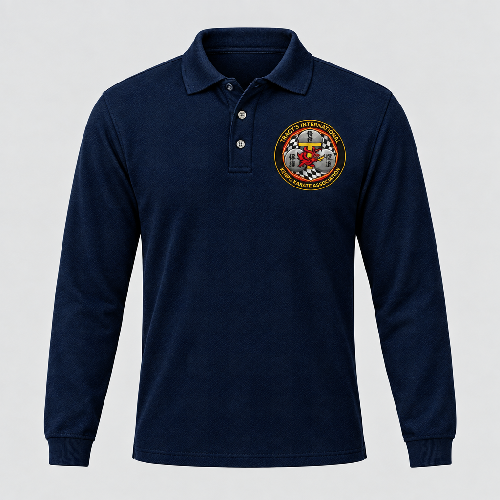 Navy TIKKA Modern long-sleeve polo with the Modern emblem on the front chest.