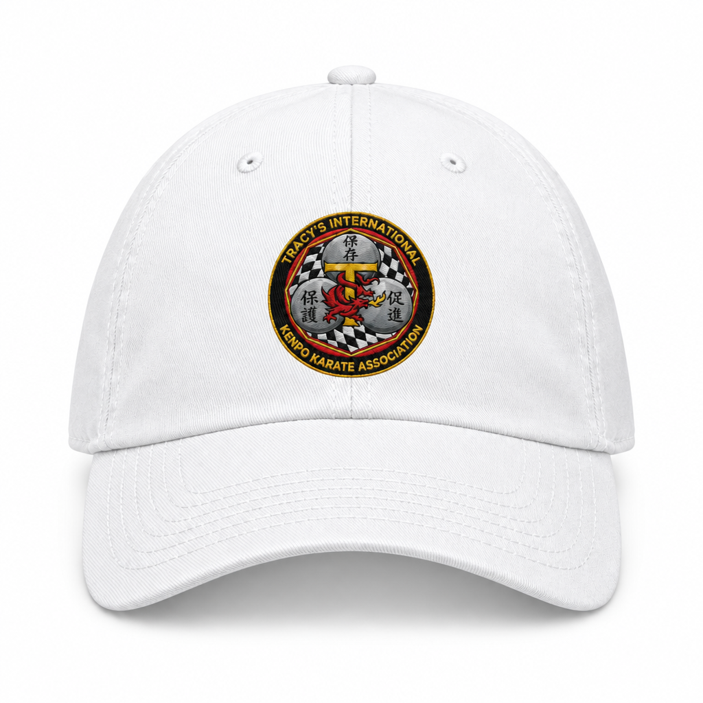 White baseball cap with a small TIKKA MODERN emblem centered on the front panel.