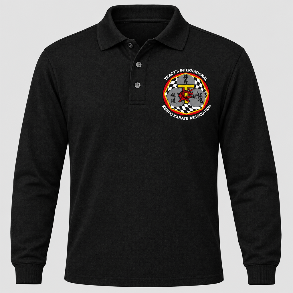 Black Original TIKKA long-sleeve polo with the original emblem on the front chest.