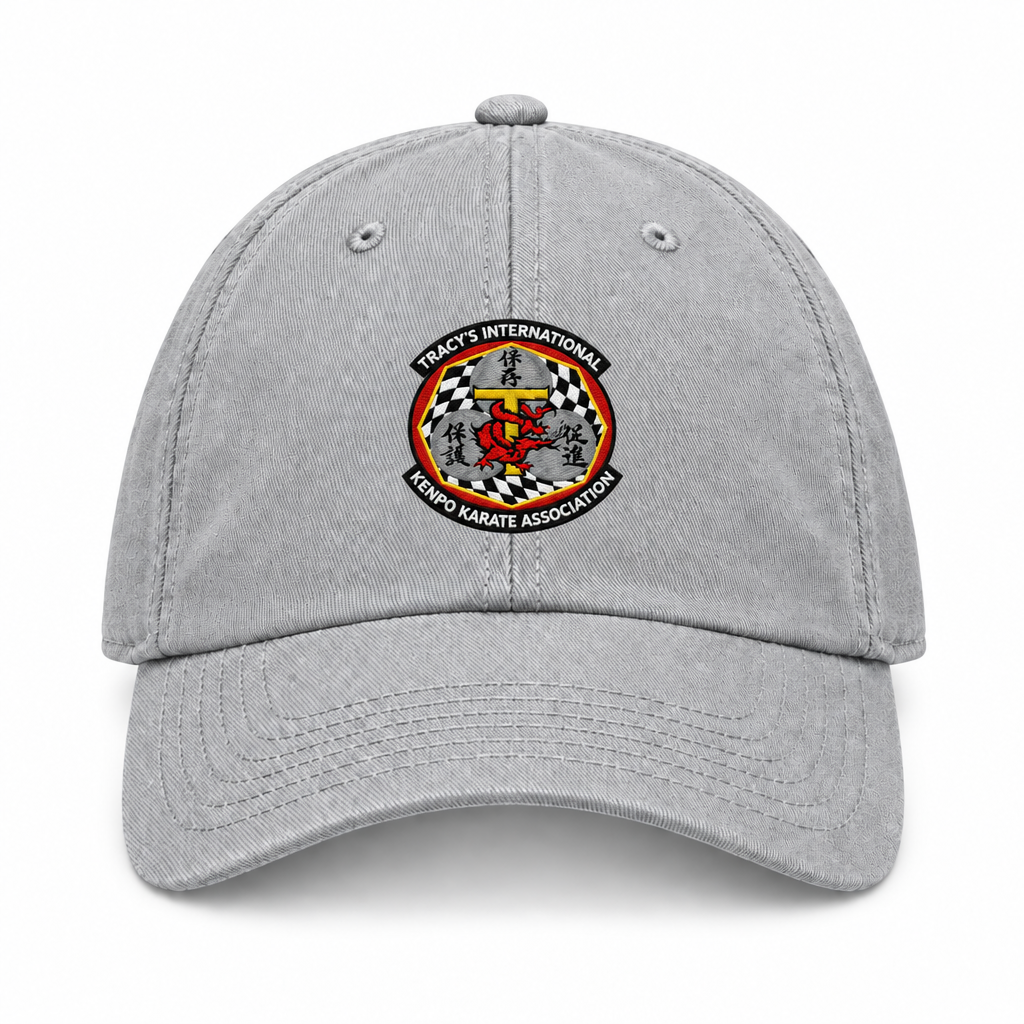 Light grey baseball cap with the original T.I.K.K.A. logo centered on the front.