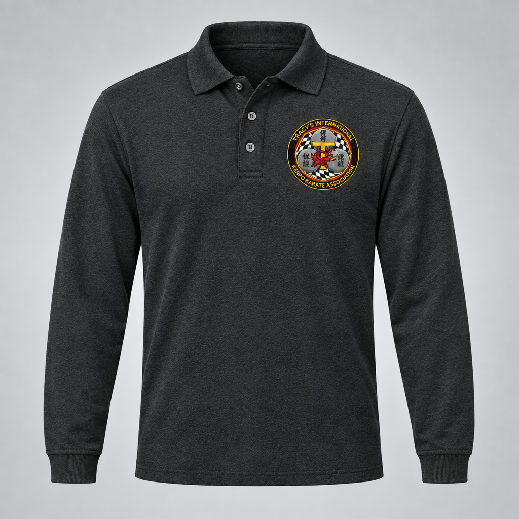 Gray TIKKA Modern long-sleeve polo with the Modern emblem on the front chest.