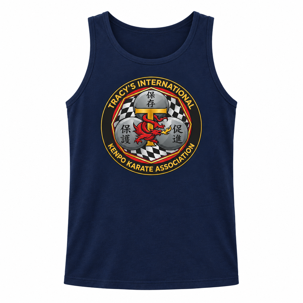 Navy Blue TIKKA MODERN tank top mockup