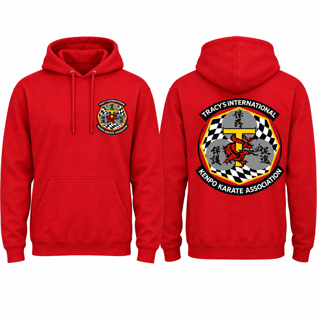 Red original T.I.K.K.A. hoodie mockup
