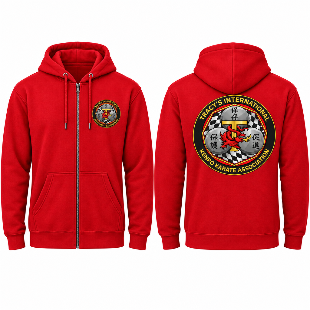 Red TIKKA MODERN zip hoodie mockup